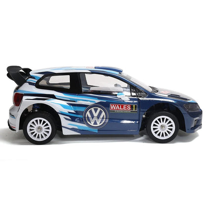 HYPER GO 2.4G 4WD Sport Rally Drift RC Car Brushless High Speed Volkswagen Polo R WRC 2015 Remote Control Car Imported 1:10 Scale Long control range (120m) Up to 70 km.