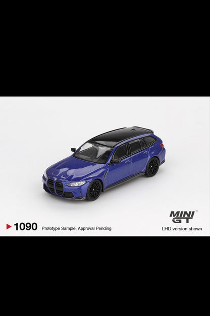 Mini GT BMW M3 Competition Touring Portimao Blue Metallic (No. 1090) 1:64 Scale