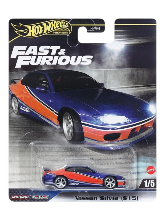 HotWheels Fast and Furious Nissan Silvia (S15) Imported Premium 1:64 Scale