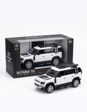 Land Rover Defender 110 Diecast Model 1:18 Scale Alloy Car Model Free Wheels, Opening Parts, Realistic Sound , LED Lights Display Diecast matel