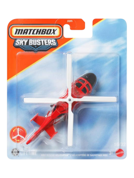 Matchbox Sky Busters MBX Rescue Helicopter/ Helicopter De Sauvetage MBX
