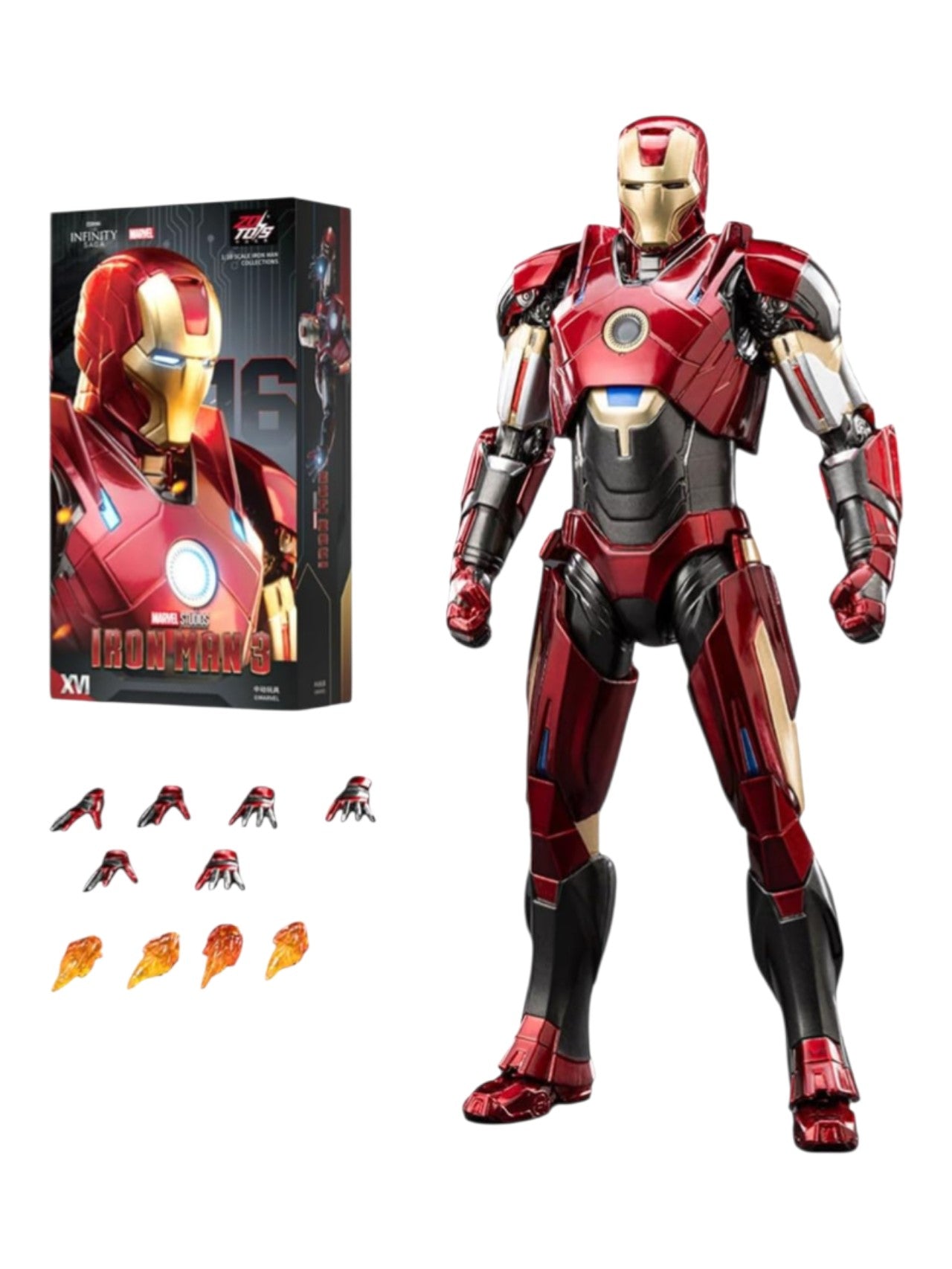 ZD TOYS "Marvel Studios Iron Man 3 – 1/10 Scale Iron Man Collectible Figure | ZD Toys – Iron Man Mark Code-1906-16