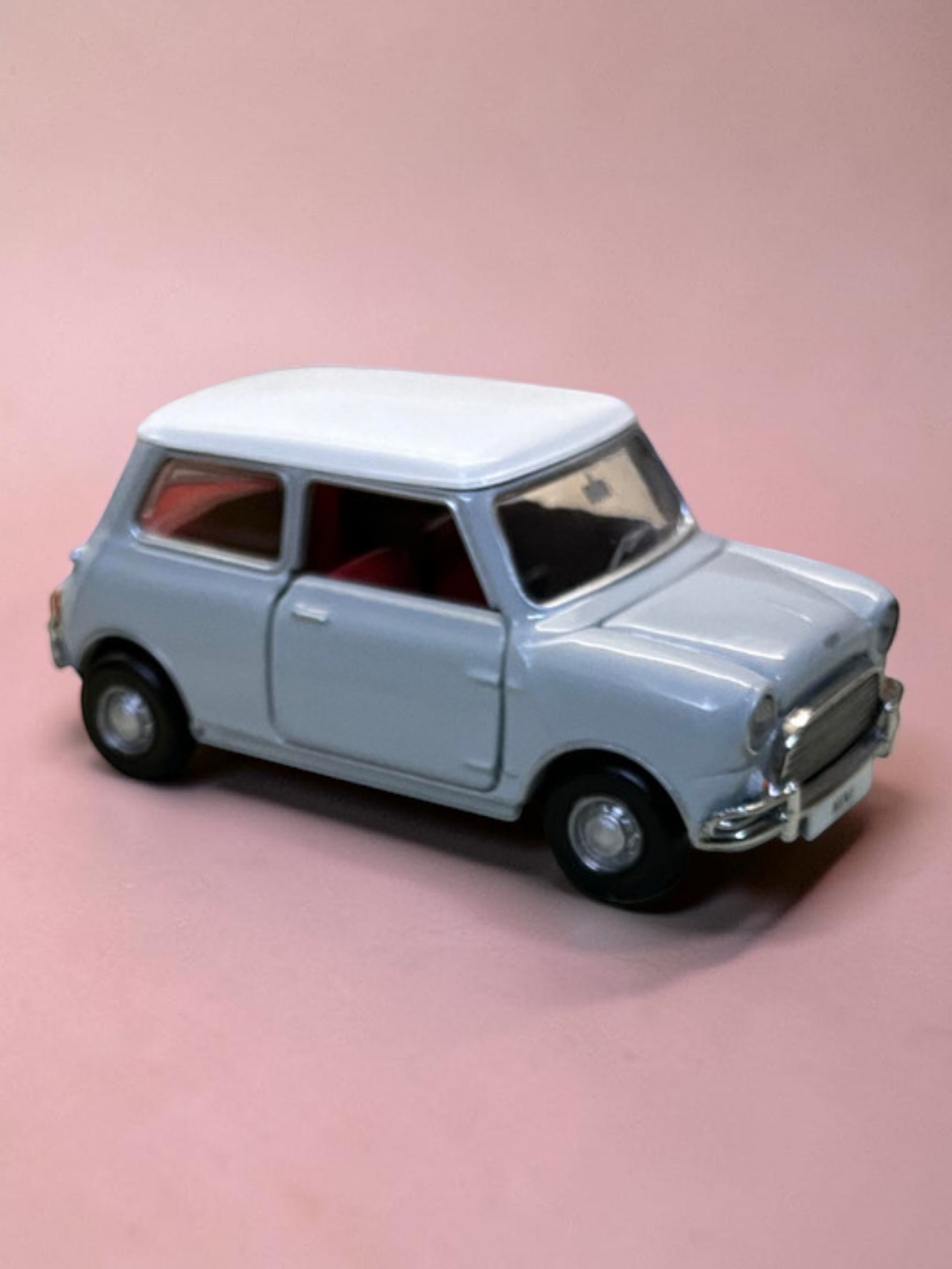 TINY PANTONE Mini Cooper Diecast Model Car – Classic Vintage Collectible Toy with Display Box 1:50 Scale