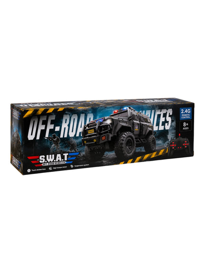 EDDIE TOYS SWAT OFF ROAD VEHICLES With Led Light 2.4G Remote Control Police 1.8 Scale