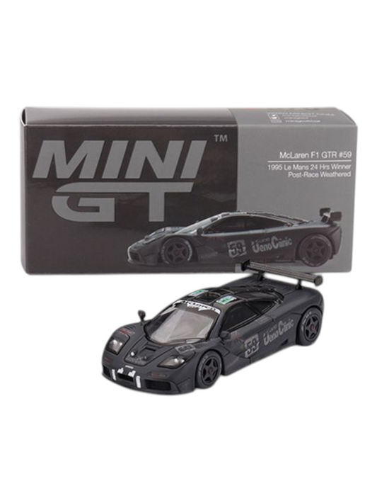 Mini GT Mclaren F1 GTR #59 (1995 Le Mans 24 Hrs Winner Post-Race Weatherd) Code-870 1:64 Scale