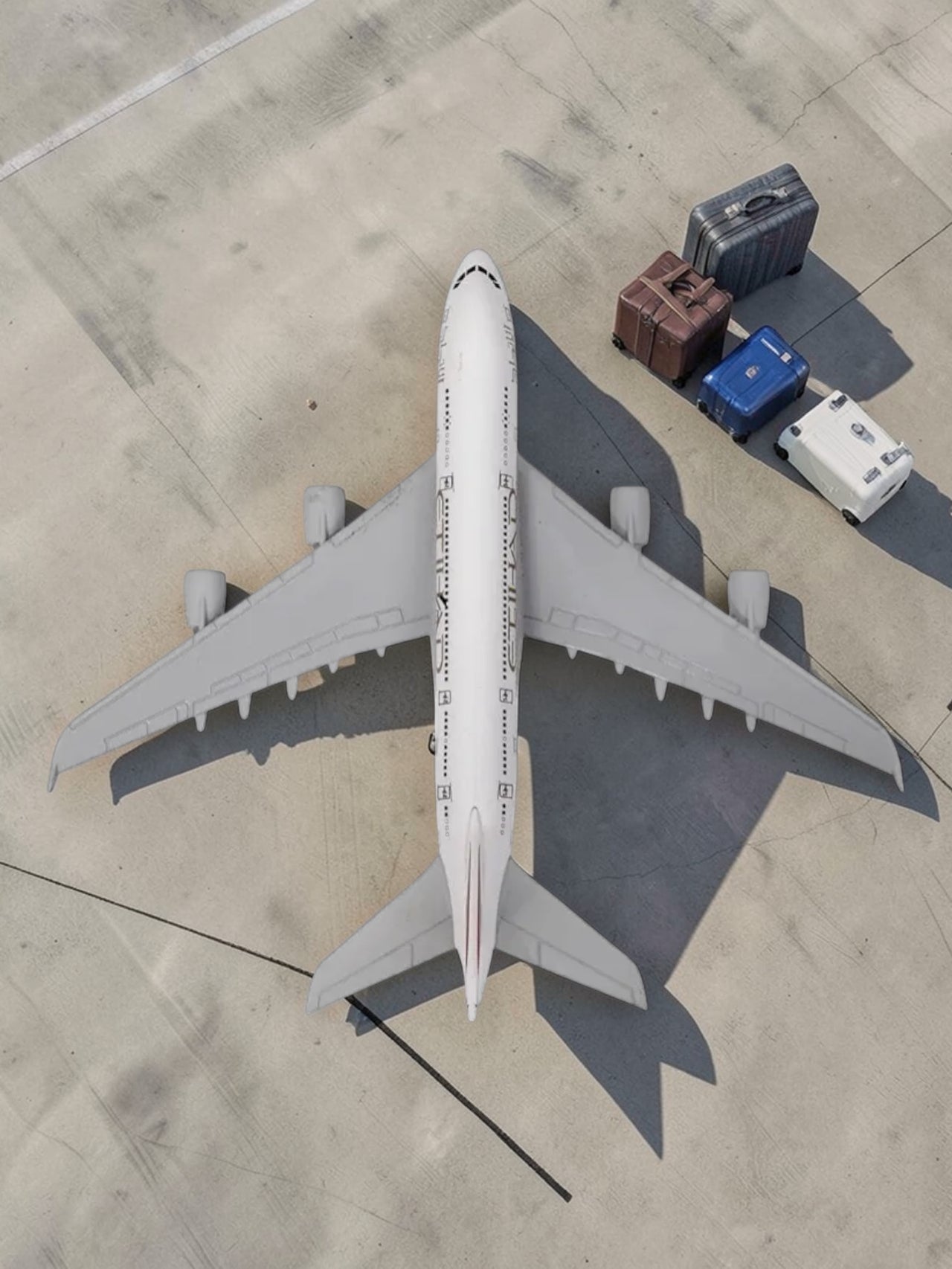 Aircraft Model Airbus ETIHAD Airlines A380 Model - 16cm  Airplane Durable Construction (Code-102A)