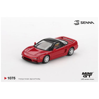 Mini GT #1075: Honda NS-X Prototype Midship Sports 1989 Ayrton Senna w/ Figure 1:64 Scale
