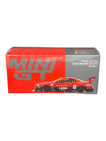Mini GT Nissan LB-ER34 Super Silhouette Skyline (Red/Black) 1:64