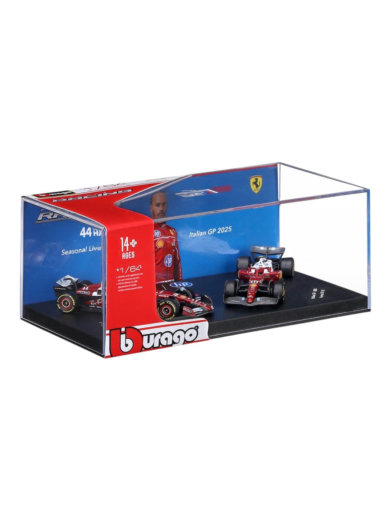 Bburago (18-56807H) Lewis Hamilton Seasonal Livery-2025 / Italian Gp-2025 Ferrari SF-25 No.44 Diecast Model 1:64 Scale