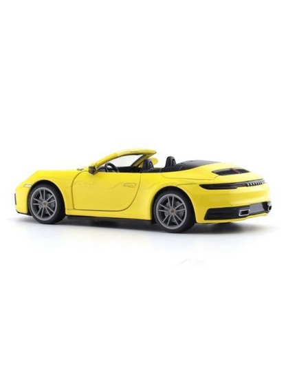 Porsche 911 Carrera Cabriolet Yellow 1:32 MSZ licensed pullback diecast Scale Model car