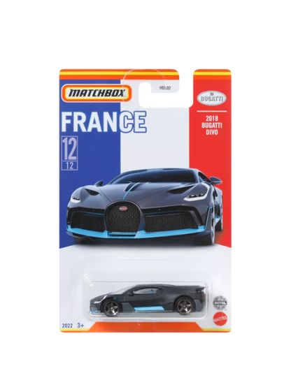 Matchbox France 2018 Bugatti Divo No 12/12 Imported Mainline 1:64 Scale