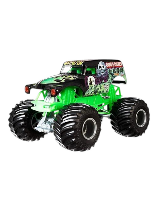 Hot Wheels CCB06 1:24 Scale Monster Jam Grave Digger Die-Cast Vehicle, Multi Color