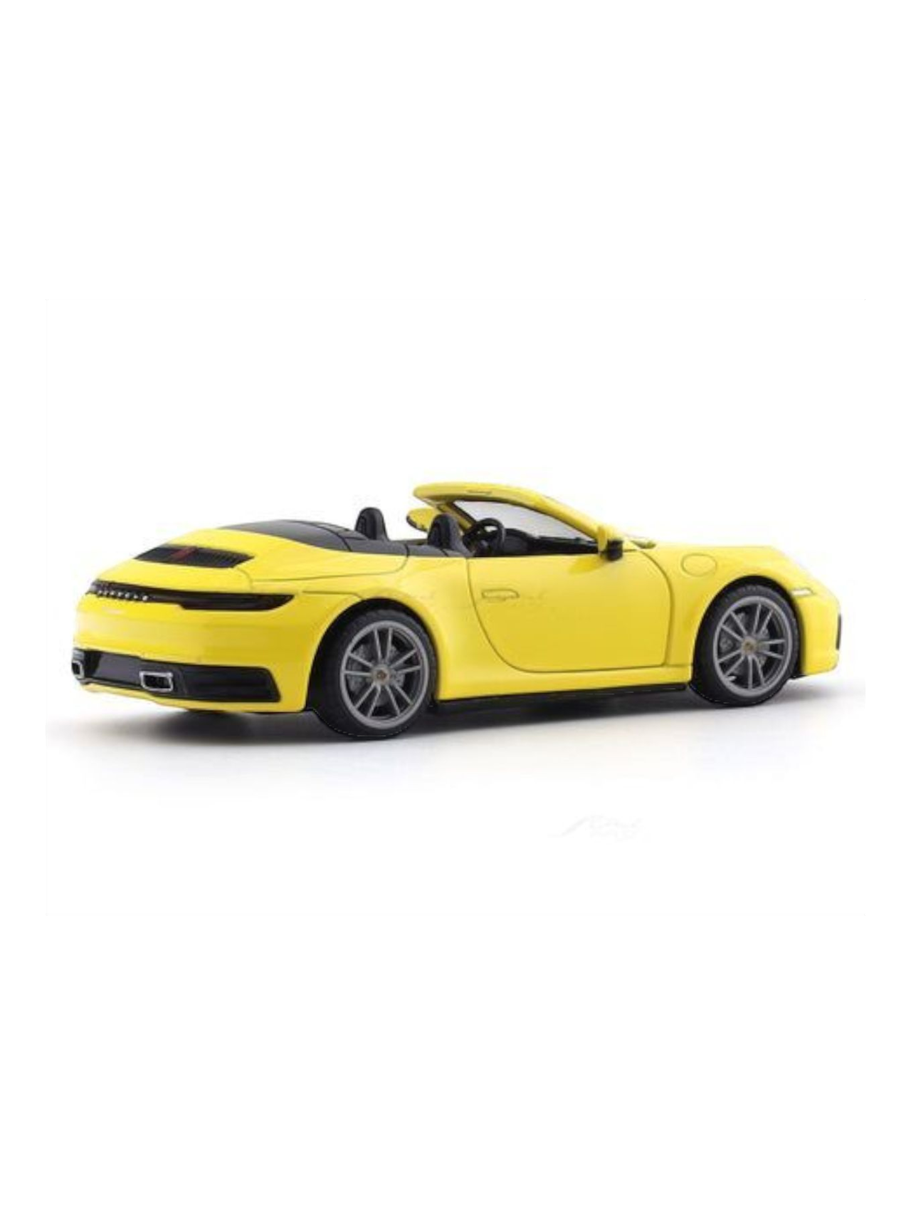 CCA Porsche 911 Carrera Cabriolet Yellow 1:32 licensed pullback diecast Scale Model car