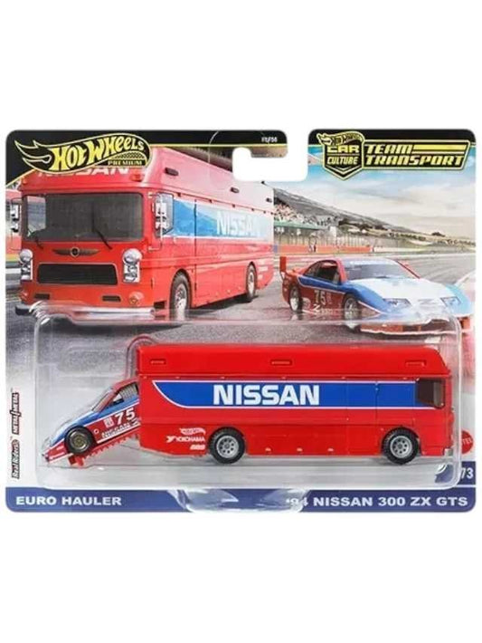HotWheels Team Transport Euro Hauler & '94 Nissan 300 ZX GTS Imported 1:64 Scale