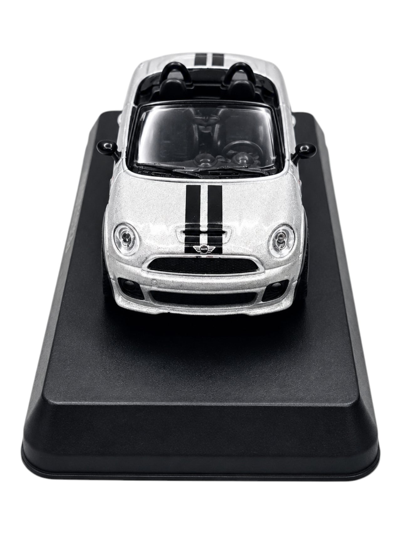 MINI JCW Roadster Diecast Model Car with Display Base | Silver | 1:64 Scale Collectible