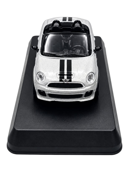 MINI JCW Roadster Diecast Model Car with Display Base | Silver | 1:64 Scale Collectible