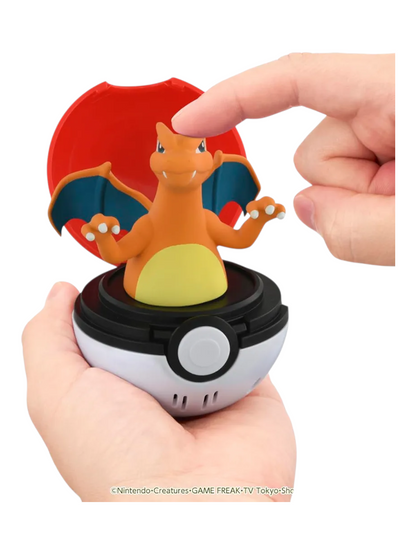 Takara Tomy Pokémon Piokopchu Charizard Pokemon Press and Pop pokeball