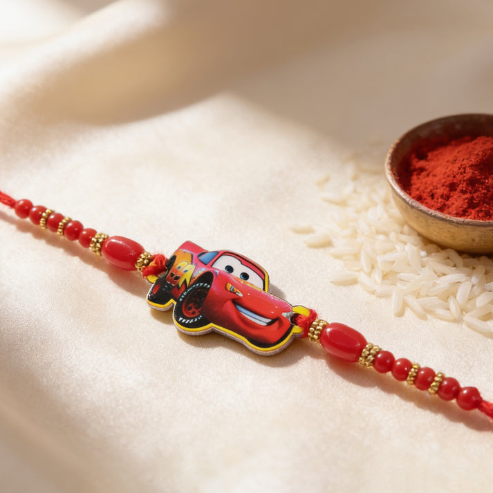 Disney Lightning Mcqueen Car Rakhi for Raksha Bandhan