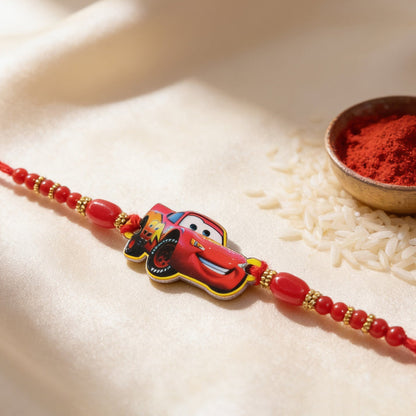 Disney Lightning Mcqueen Car Rakhi for Raksha Bandhan