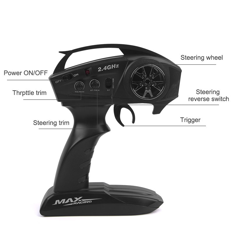 Racing Rally Max 4×4 Tiger 2.4G Radio Control High speed 15Km/H  Digital Proportional Speed Control, Steering Control Front/ Back Advance Suspension System TPR Rubber High Grip Tyres with ingress protection 1:10 Scale Remote Control car