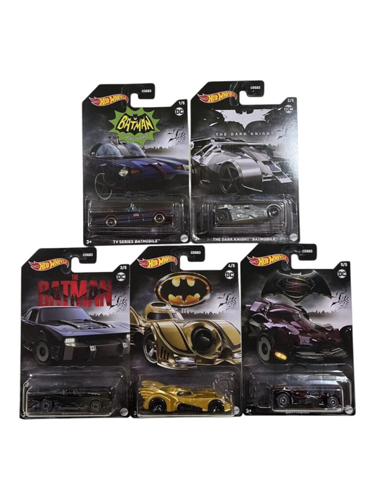 HotWheels Batman Imported Mainline Card Art Set of 5 1:64 Scale