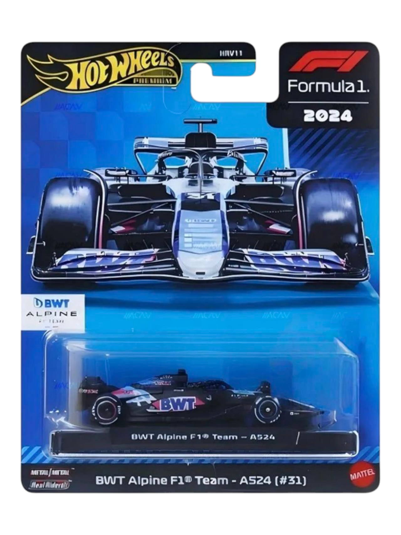 HotWheels Formula 1 2024 BWT Alpine (F1) Team - A524 (#31) Imported Premium 1:64 Scale
