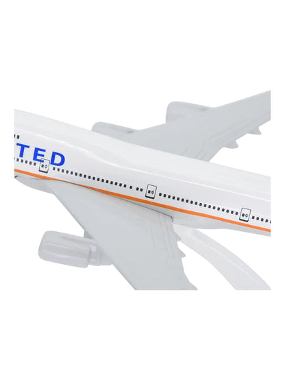 Aircraft Model Boeing B747 400 United Airline Metal Airplane Model 16cm ( code 127A)
