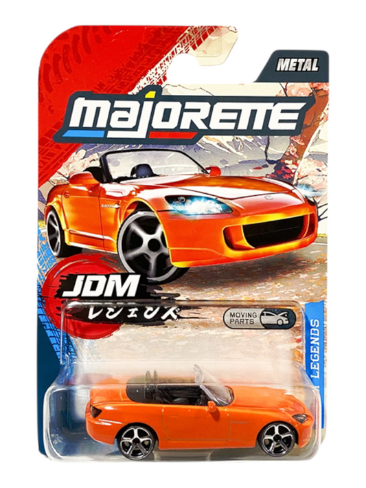 Majorette: JDM Legends Premium Cars - Honda S2000 - Orange 1:64 Scale/ Code- 8502100000