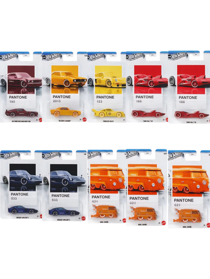 HotWheels Pantone Silver Series car 1:64 Scale Set of 10 JKY47