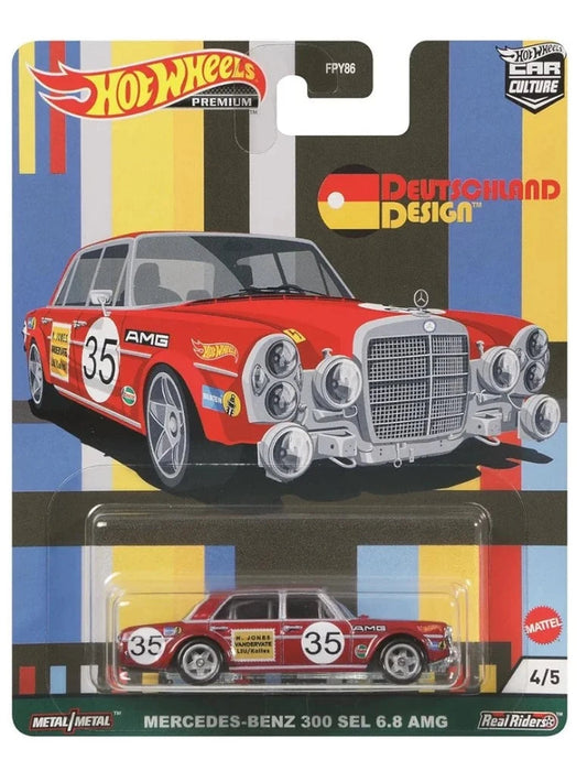 HotWheels Deutschland Design Mercedes-Benz 300 SEL 6.8 AMG Imported Premium 1:64 Scale
