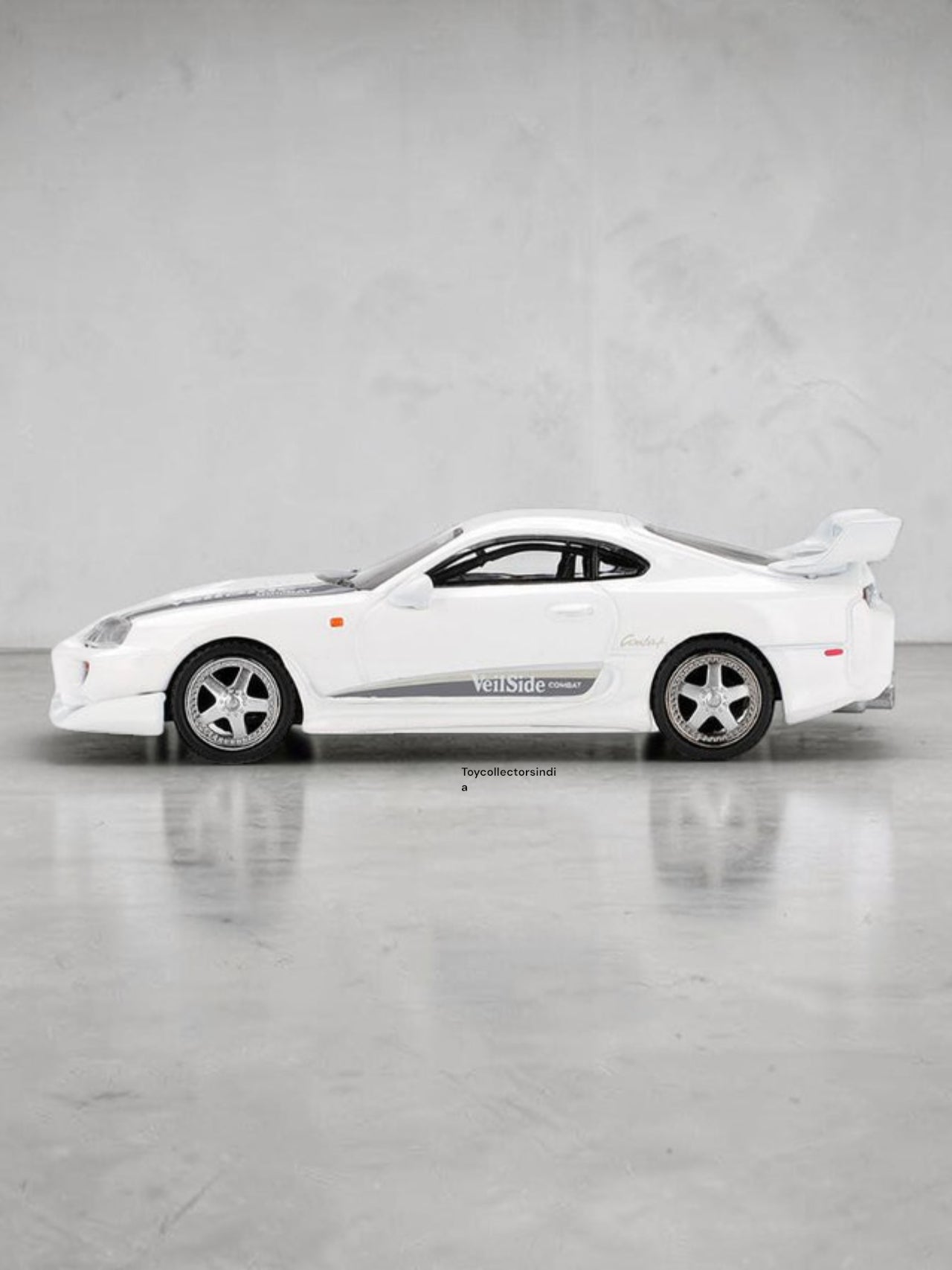 Mini GT #1104: Toyota Supra VeilSide Combat V-I White Imported 1:64 Scal Box And Blister