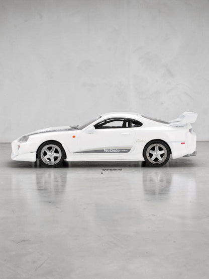Mini GT #1104: Toyota Supra VeilSide Combat V-I White Imported 1:64 Scal Box And Blister
