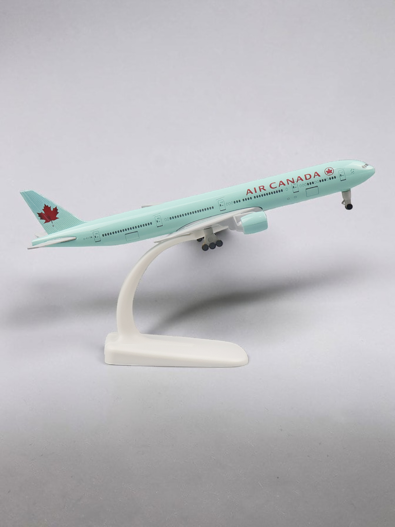 Aircraft 'Air Canada Boeing 777 Metal Diecast Airplane 20cm' Scale C-F I T W With Display Stand And Landing Wheels ( No.319)