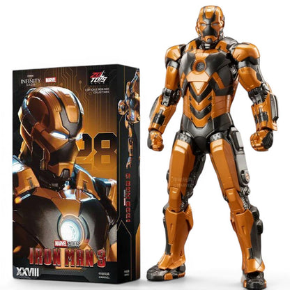 ZD Toys Marvel Studios Iron Man 3 Mark 28 (Jack) | 1:10 Scale 7-Inch Highly Articulated Action Figure (code-1906-28)