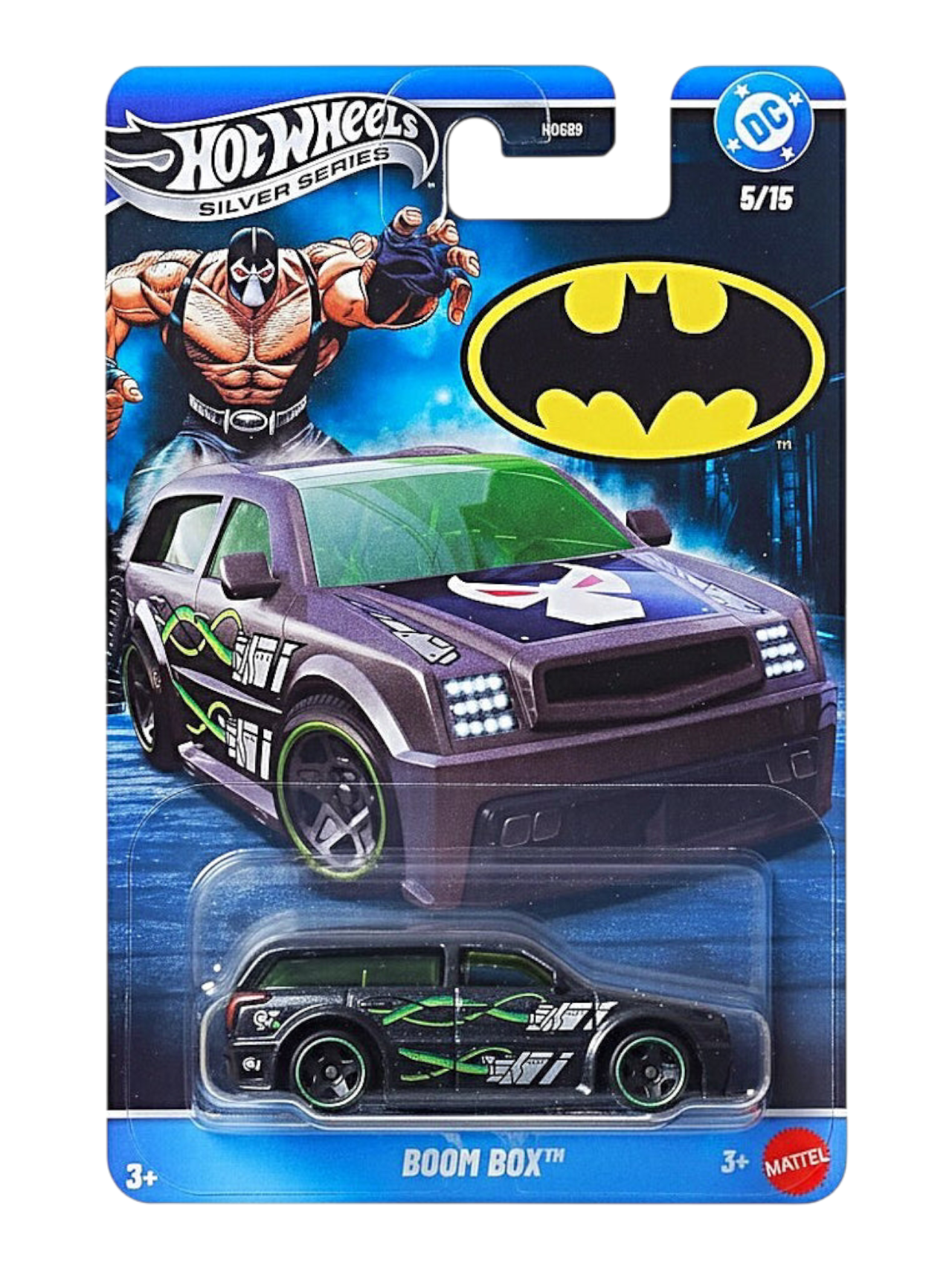 HotWheels Batman Silver Series vehicle collection 1:64 Scale Set of 5 Imported Mainline Card Art