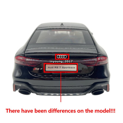XINHAODI HCM "Audi R S7" Flash Edition(Black And Grey) Imported 1:24 Scale die-cast Model