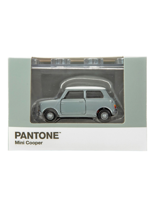 TINY PANTONE Mini Cooper Diecast Model Car – Classic Vintage Collectible Toy with Display Box 1:50 Scale