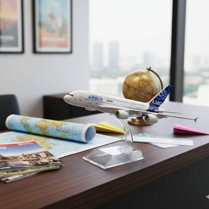 Aircraft Airbus A380 model 16cm Scale With Display Stand Airplane