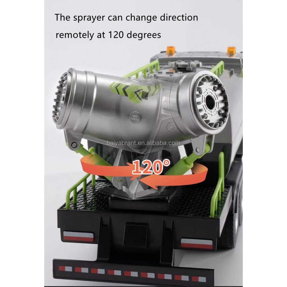 Huina Toys 616 RC Sprinkler Truck / Water Tanker 1:18 Scale Remote Control Truck 2.4GHz LED Lights Rechargeable Battery Playtime 30 minute Perfect dateling