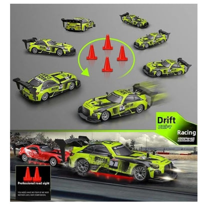 Drift Sports Car RC| 4WD High-Speed Drifting Car with LED Lights, 2.4GHz Remote Control & Interchangeable Drift Wheels Professional Chassis Steering/ Throttle ESP System 1:16 Scale a top speed of around 25 to 30 KM/H