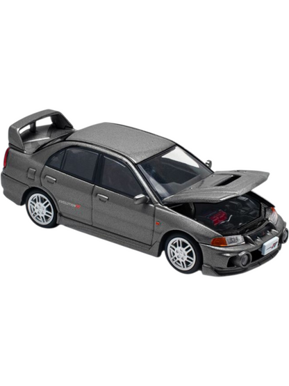 Pop Race #327 Mitsubishi Lancer Evolution IV Dark Gray 1/64 Scale