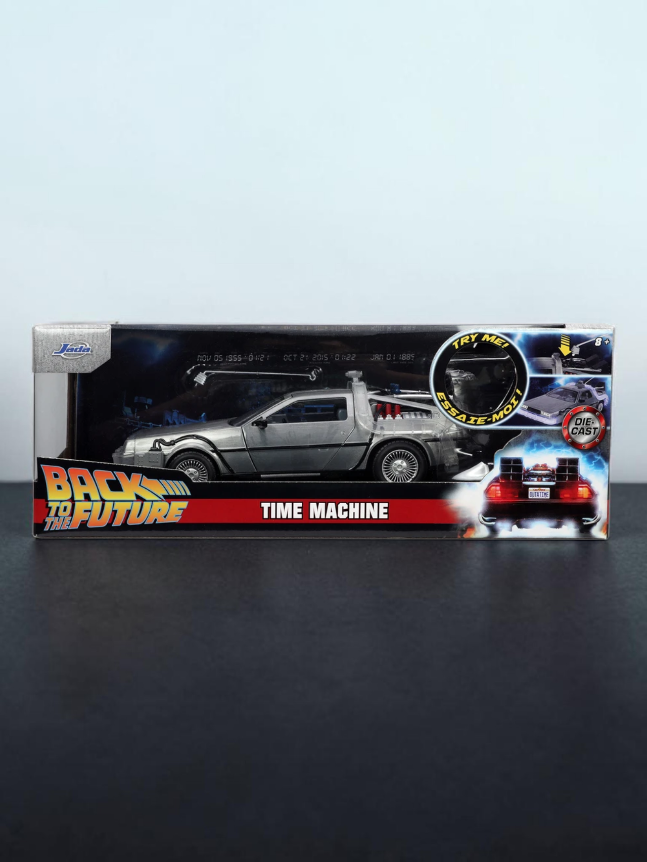 Jada Back To The Future Time Machine With Light Hollywood Rides Imported 1:24 Scale Diecast Model