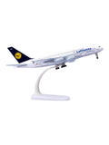 Aircraft 'Lufthansa Airbus A380-800 Airplane Diecast Model (No.305) 20cm" Scale Display Stand With Landing Wheels Model