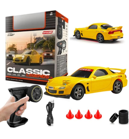 WHOOSH RC Hobby 1:43 Scale Drift Car – 25KM/H | 4WD | Gyro | Full Proportional Control | 8+