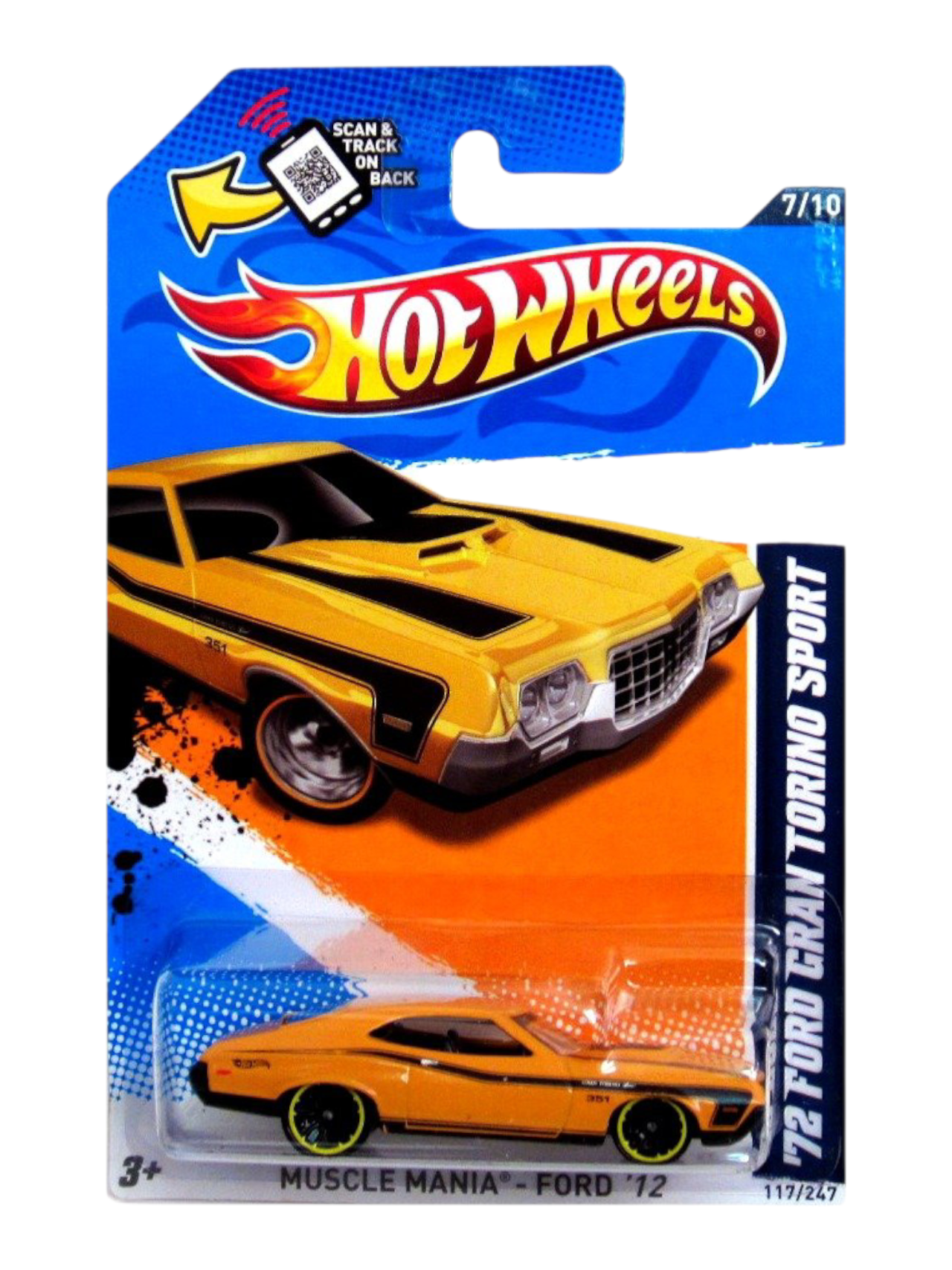 HotWheels Muscle Mania-Ford 12 Imported Mainline 1:64 Scale V5586-07A1( CARD DAMAGE)