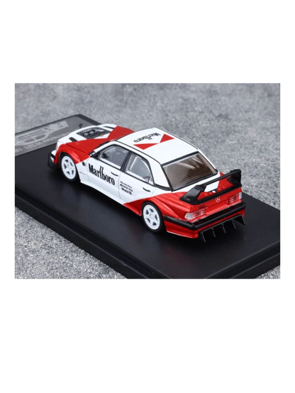 Rhino Model Mercedes W201 190E Marlboro Livery Premium Diecast 1:64 Scale (With Acrylic Case)