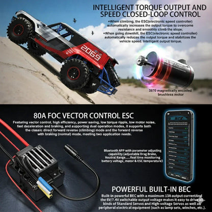 MJX H8p Ford Motor Company Bronco R Licensed 4WD RC Rock Crawler – Brushless Motor, 80A ESC, High-Speed Off-Road Remote Control Vehicle Imported 1:8 Scale