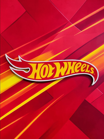 HotWheels Premium LOGO Plate |Stylish Wall Decor For Car Lovers