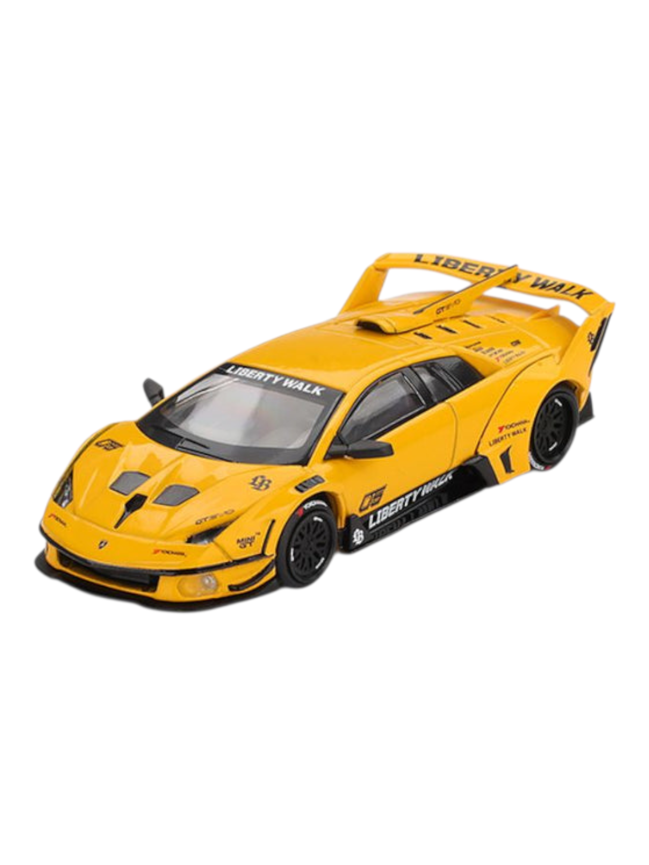 Mini GT Lamborghini LB-Silhouette WORKS MURCIELAGO GT Evo Yellow ( code 1135 )Imported 1:64 Scale