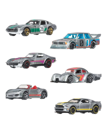 Hotwheels 2026 silver series imported zamac set of 6 Toyota 2000GT | '69 Corvette | Porsche Boxster Spyder | Volkswagen Käfer Racer | BMW 320 Group 5 | '10 Ford Shelby GT500 Super Snake 1:64 Scale